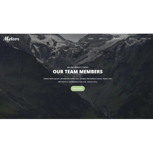 HTML CSS шаблон лендинга Meteor 2023