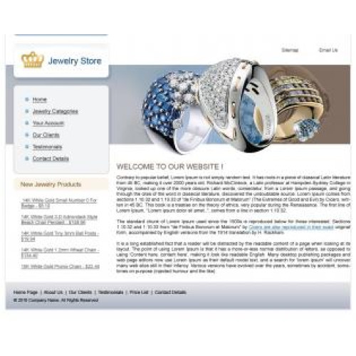 Шаблон сайта с украшениями