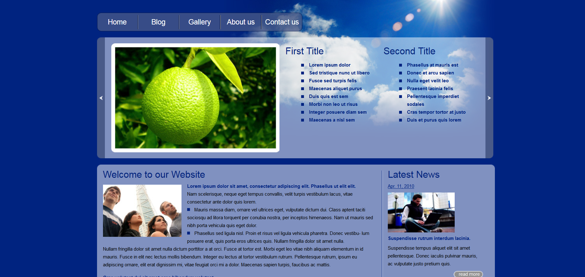 Шаблон сайта Персональные №125