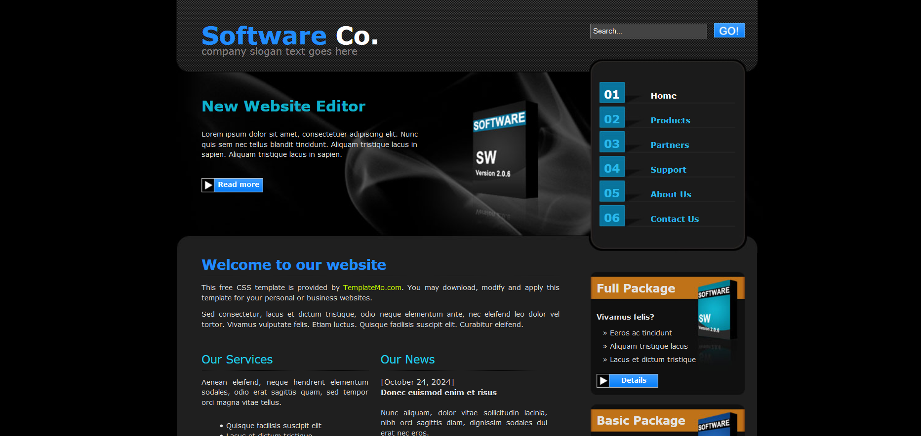 Шаблон сайта Софт №466